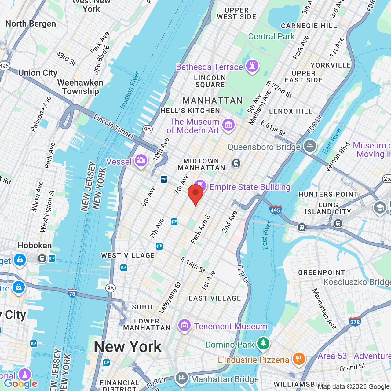 Google map image of our location in 171 Madison Ave New York, NY
